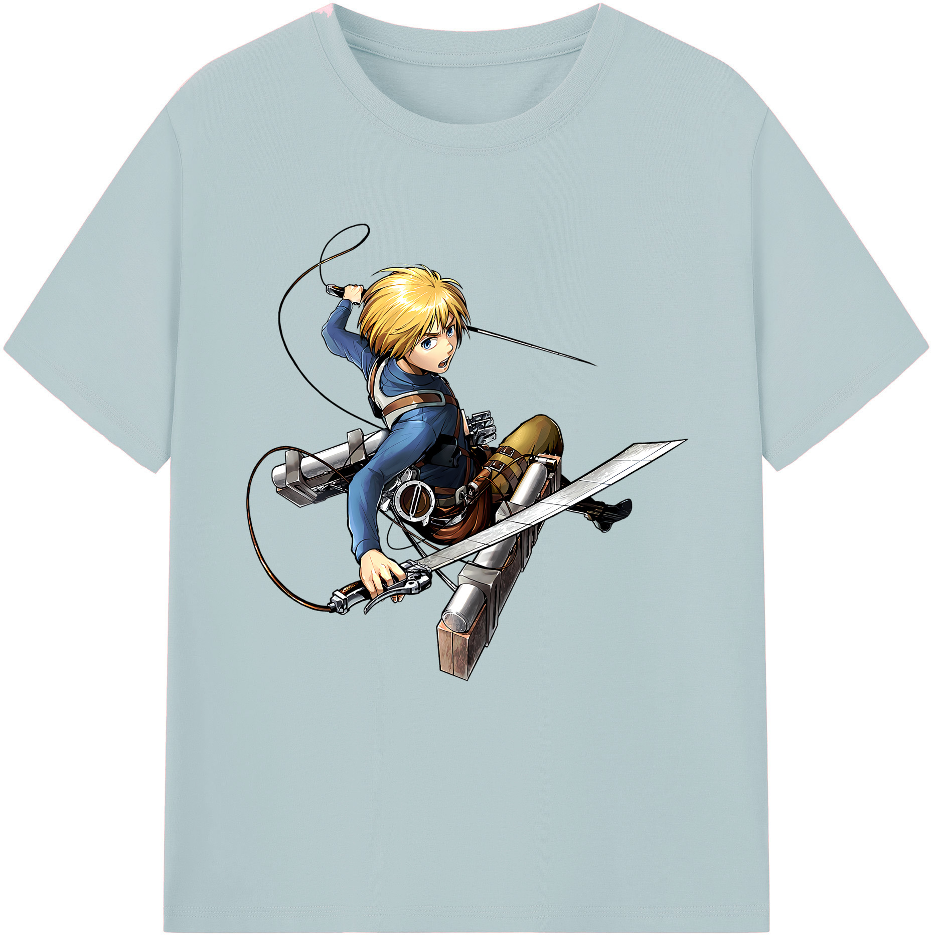 （画像用） 進撃の巨人 アルミン·アルレルト Attack on Titan Armin Arlert 綿100％半袖Tシャツ（フロントプリント）